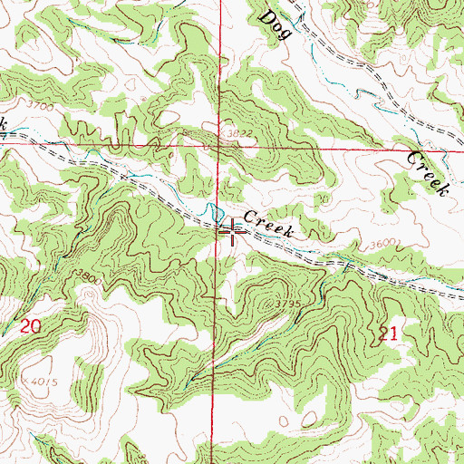Topographic Map of 06S41E21BBCD01 Well, MT