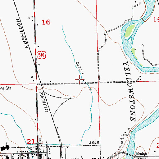 Topographic Map of 06S23E16DDDC01 Well, MT