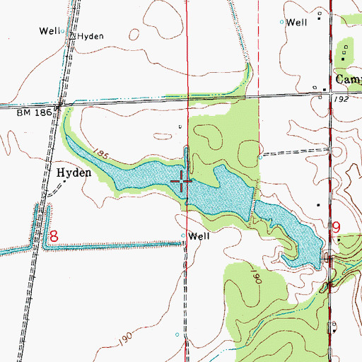 Topographic Map of Botts Lake, AR