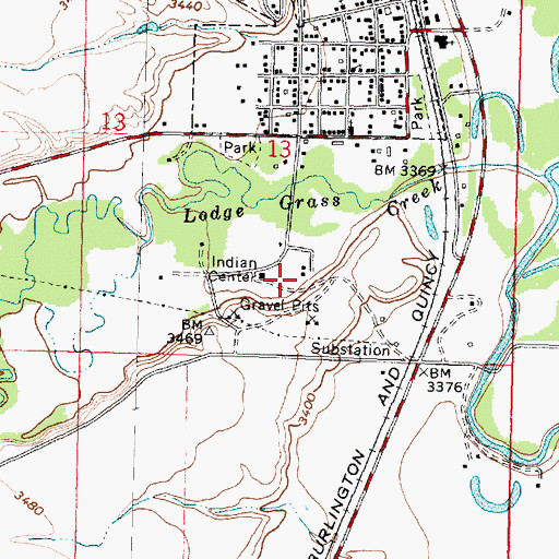 Topographic Map of 06S35E13DCBB01 Well, MT