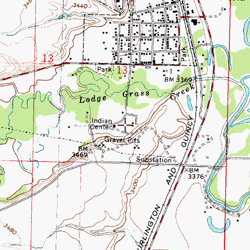 Topographic Map of 06S35E13CDAD01 Well, MT