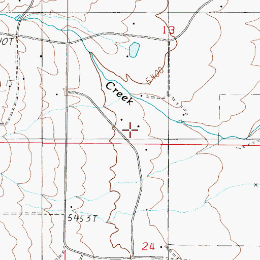 Topographic Map of 06S02W13CDCD01 Well, MT