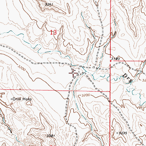 Topographic Map of 06S52E13DCAD01 Well, MT