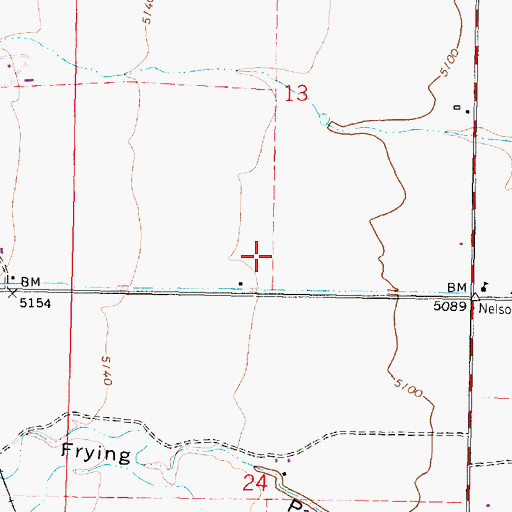 Topographic Map of 06S09W13CDD_01 Well, MT