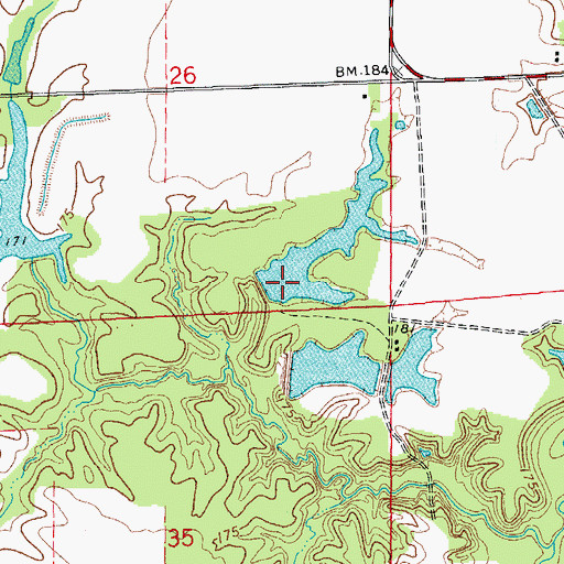 Topographic Map of McCracken Lake Dam, AR