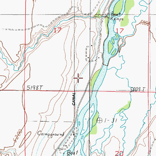Topographic Map of 06S01W17DCDA01 Well, MT