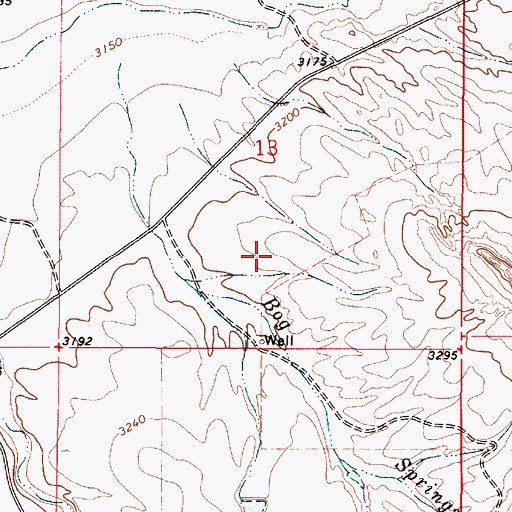 Topographic Map of 06S50E13CDDD01 Well, MT