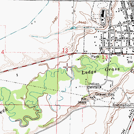 Topographic Map of 06S35E13CB__01 Well, MT