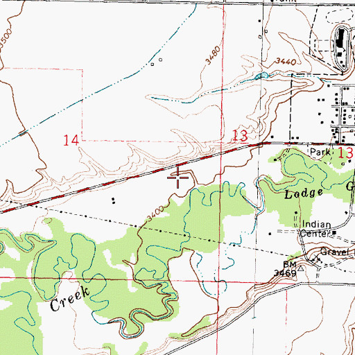 Topographic Map of 06S35E14DA__01 Well, MT