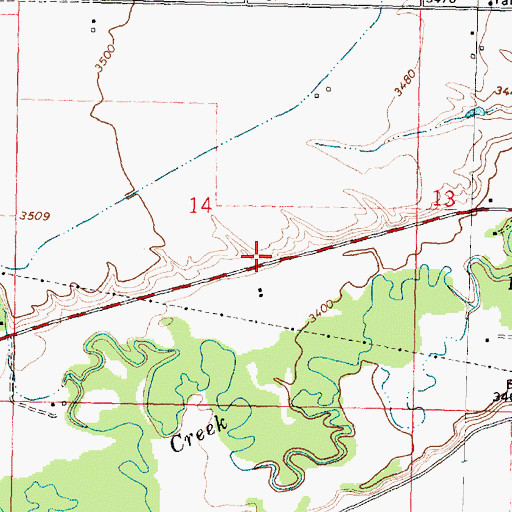 Topographic Map of 06S35E14DB__01 Well, MT