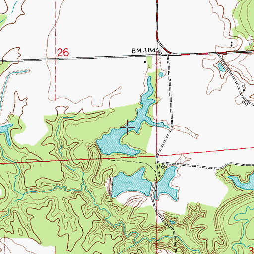 Topographic Map of McCracken Lake, AR
