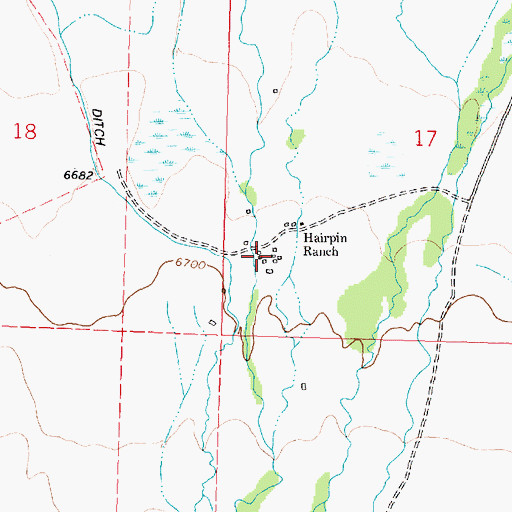 Topographic Map of 06S14W17CCAB01 Well, MT