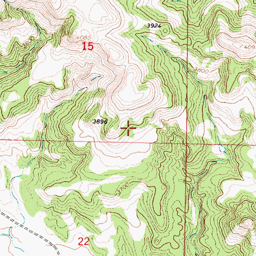 Topographic Map of 06S41E15DCDA01 Well, MT