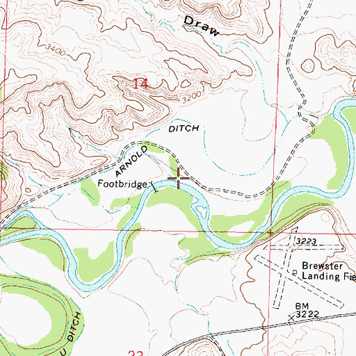 Topographic Map of 06S42E14DCAD01 Well, MT