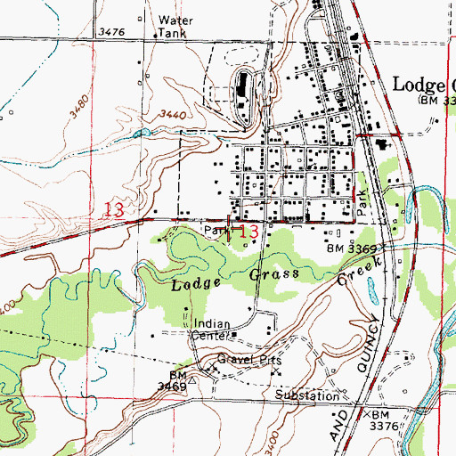 Topographic Map of 06S35E13CAAA02 Well, MT