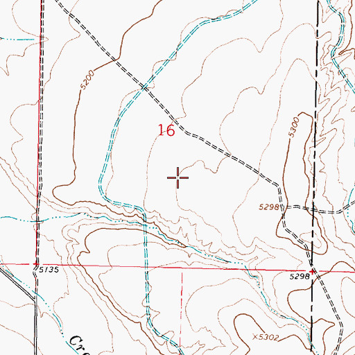 Topographic Map of 06S07W16DBCB01 Well, MT