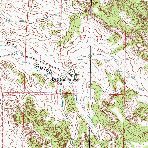 Topographic Map of 06S46E17CDAD01 Well, MT