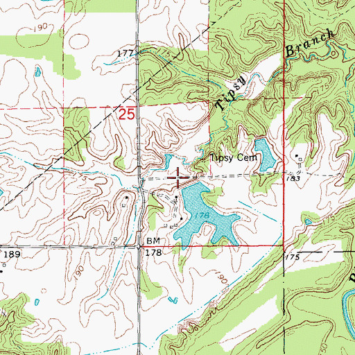 Topographic Map of Wright Lake Dam, AR