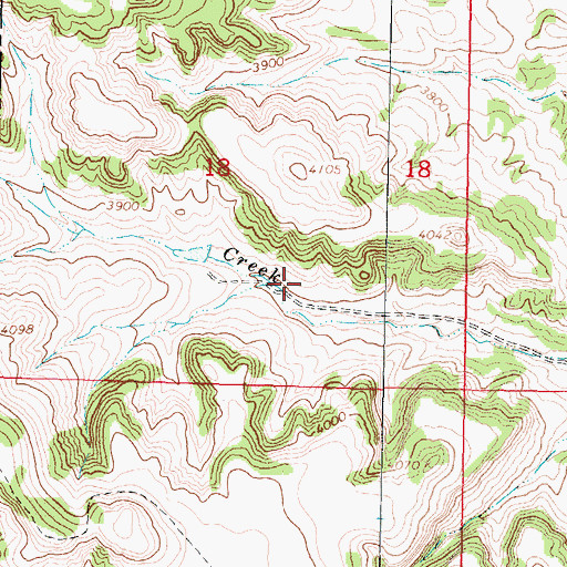 Topographic Map of 06S41E18DCBA01 Well, MT