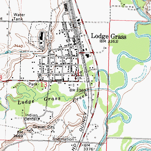 Topographic Map of 06S35E13ADCC01 Well, MT