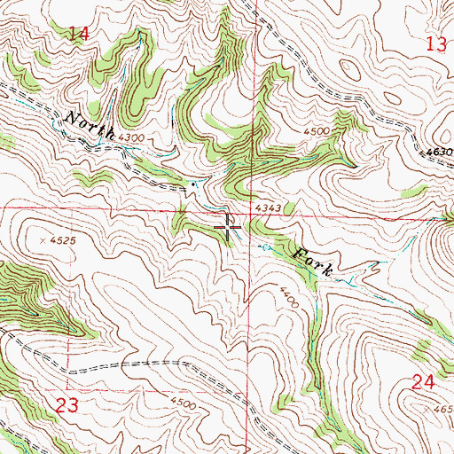 Topographic Map of 06S39E23AAAA01 Spring, MT