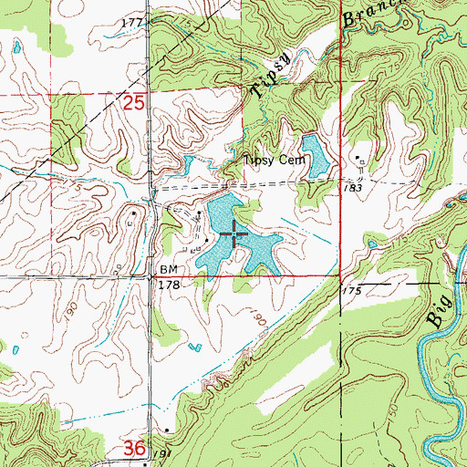 Topographic Map of Wright Lake, AR