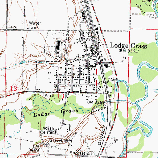 Topographic Map of 06S35E13AC__02 Well, MT