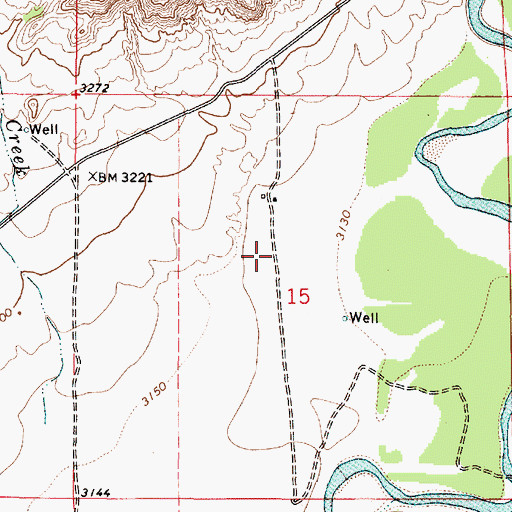 Topographic Map of 06S50E15BD__01 Well, MT