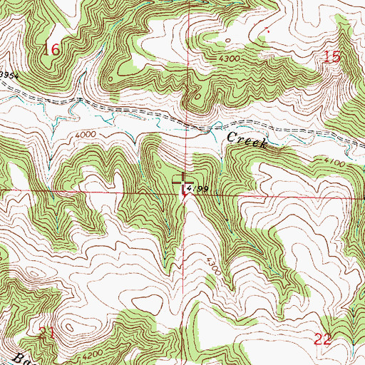 Topographic Map of 06S39E15CCC_01 Well, MT