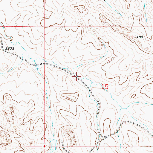 Topographic Map of 06S51E15BDCB01 Well, MT