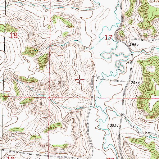 Topographic Map of 06S39E17CDAC01 Well, MT