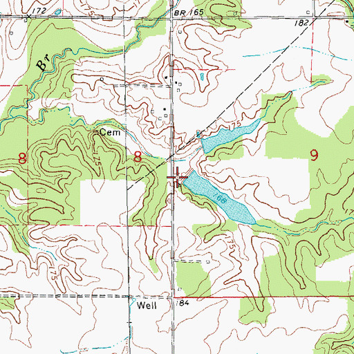 Topographic Map of Dudley Lake Dam, AR