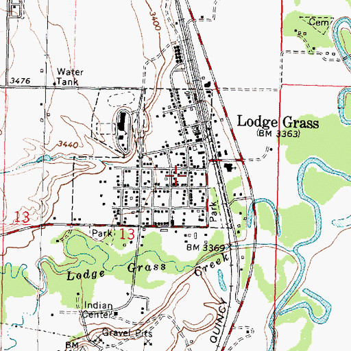 Topographic Map of 06S35E13ACAC01 Well, MT
