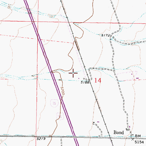 Topographic Map of 06S09W14BDCD01 Well, MT