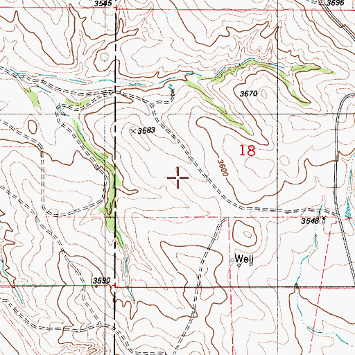 Topographic Map of 06S55E18BC__01 Well, MT