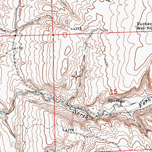 Topographic Map of 06S24E15BD__01 Spring, MT