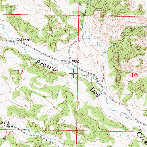Topographic Map of 06S41E17DAAA01 Well, MT