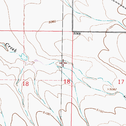 Topographic Map of 06S07W18ADA_01 Well, MT