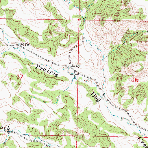 Topographic Map of 06S41E17ADDD02 Well, MT