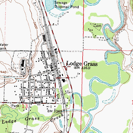 Topographic Map of 06S35E13AA__01 Well, MT