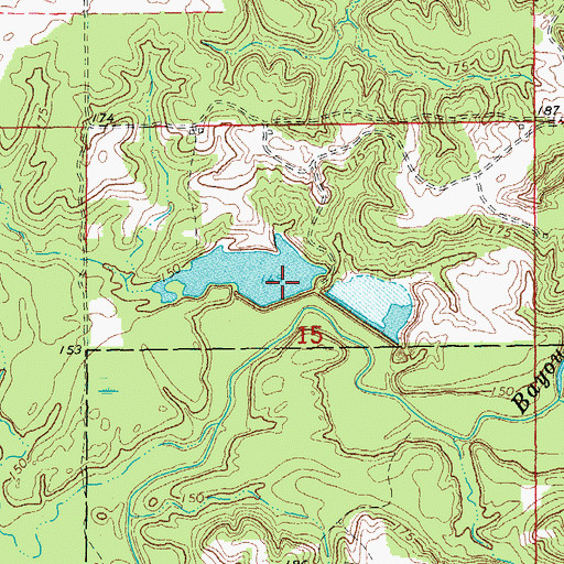 Topographic Map of Potlatch Pond Number One Dam, AR