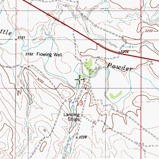 Topographic Map of 06S53E13ACBB01 Well, MT