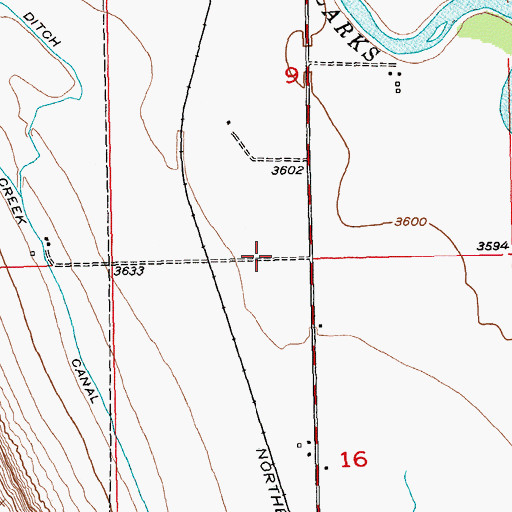 Topographic Map of 06S23E09CDDC01 Well, MT