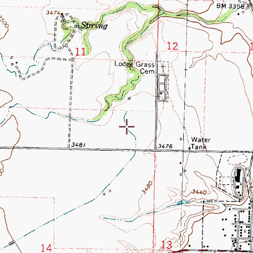 Topographic Map of 06S35E11DD__01 Well, MT