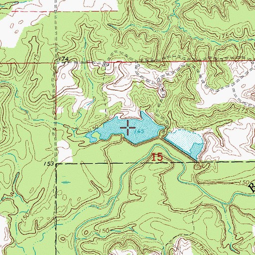 Topographic Map of Bradberry Pond, AR