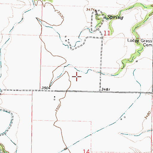 Topographic Map of 06S35E11CD__01 Well, MT