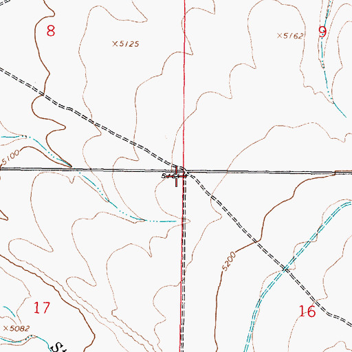 Topographic Map of 06S07W16BBBB01 Well, MT