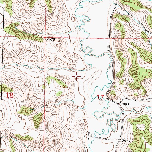 Topographic Map of 06S39E17BDBC01 Well, MT