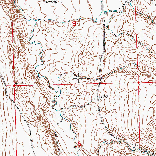 Topographic Map of 06S24E09DC__01 Spring, MT