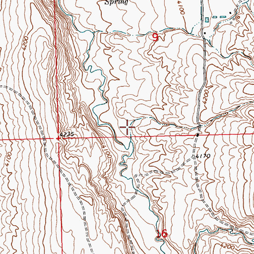 Topographic Map of 06S24E09CD__01 Spring, MT